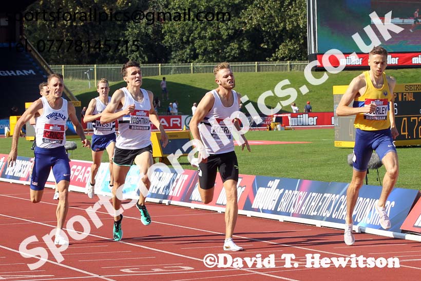 Mens 1500 metres, 2019 Muller British Championships, Alexander Stadium, Birmingham. Photo: David T. Hewitson/Sports for All Pics